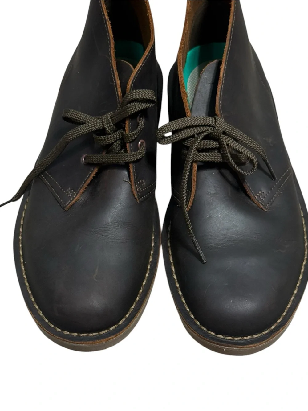 Clarks Bushacre 3 Chukka Boots Dark Brown Leather Men’s Size 10 New Condition